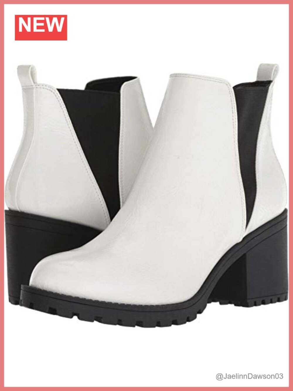 Chinese Laundry Lisbon Bootie Ankle Boots Faux Leather Block Heel Pull-On